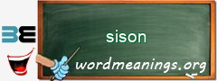 WordMeaning blackboard for sison